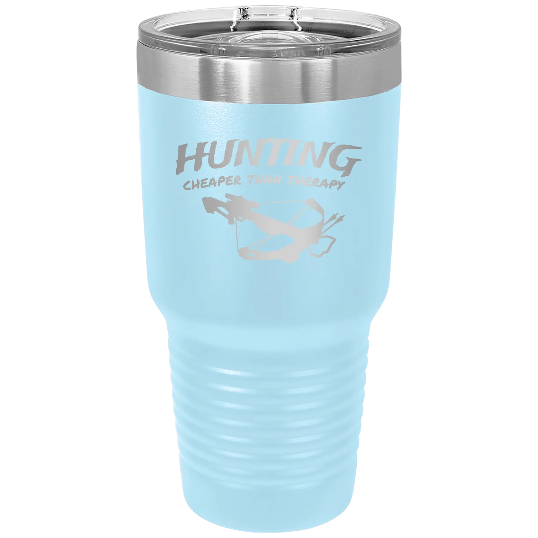 Hunting Cheaper than Therapy 30 oz Tumbler | Light Blue